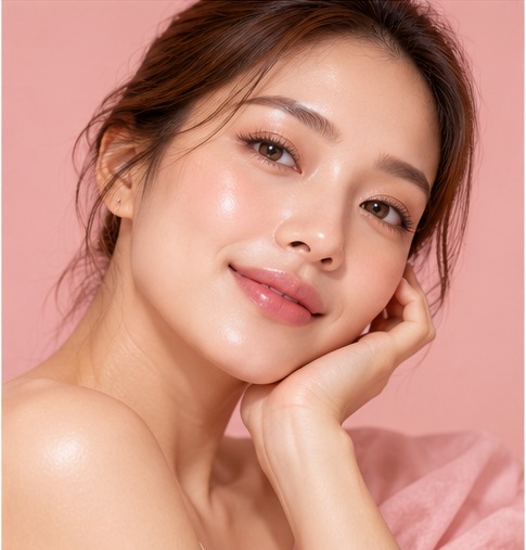 Radiant skin portrait, visual concept for Luna Glow