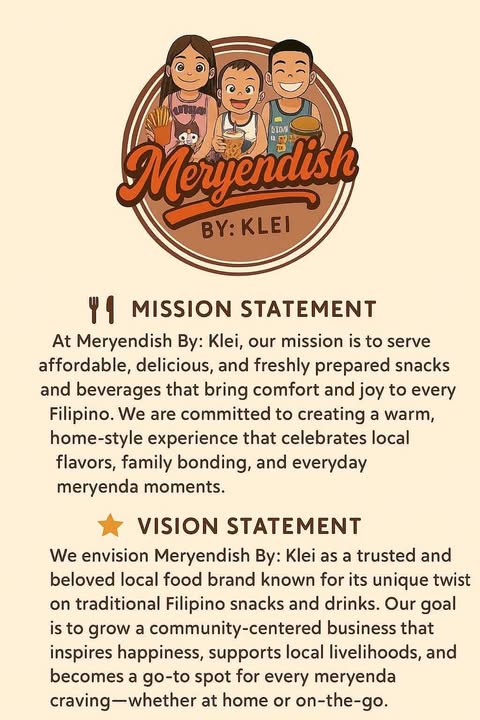 Official Meryendish By: Klei mission and vision statement poster