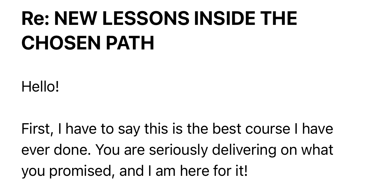 Client testimonial
