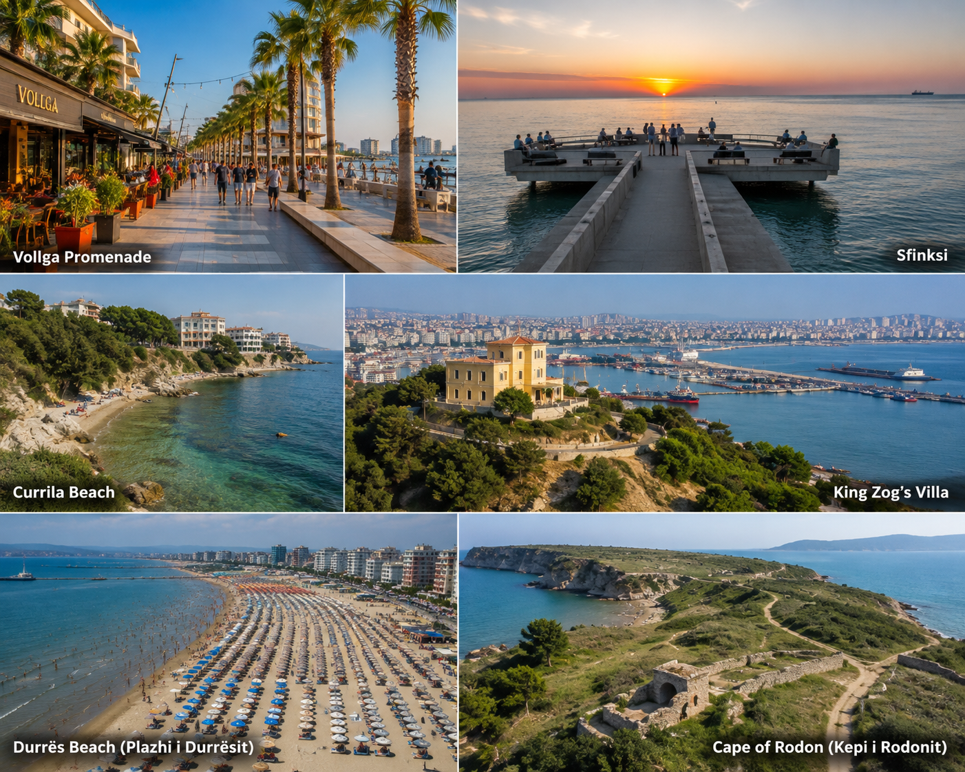 Durrës Adriatic waterfront and city life