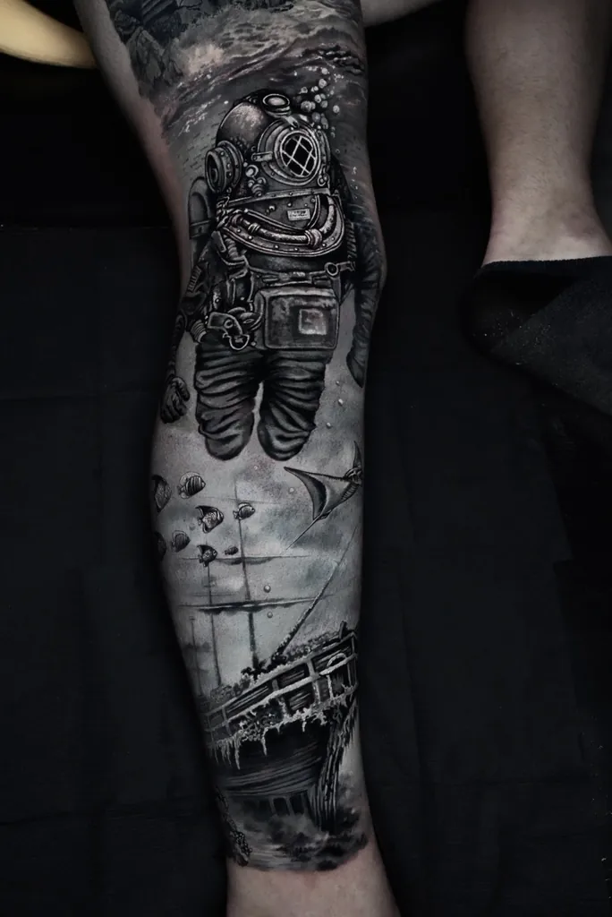 Black and grey realism tattoo artwork