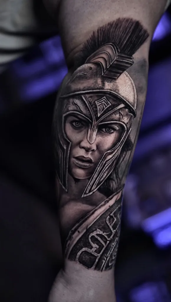 Portrait realism tattoo artwork