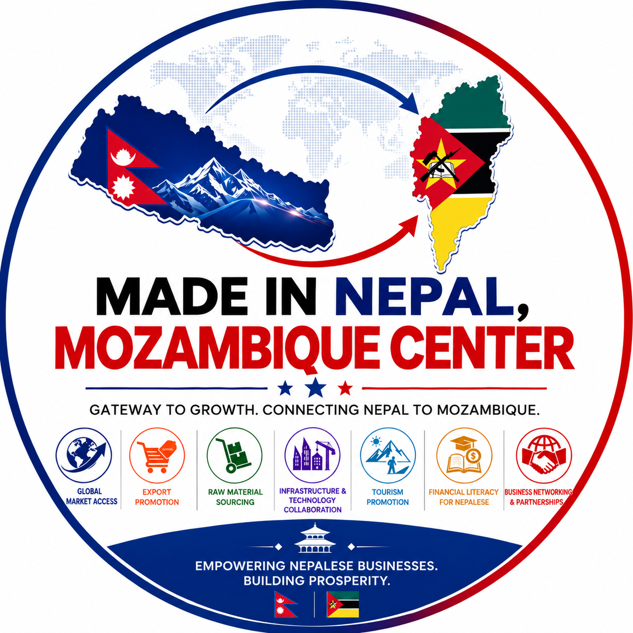 Made in Nepal, Mozambique Center logo
