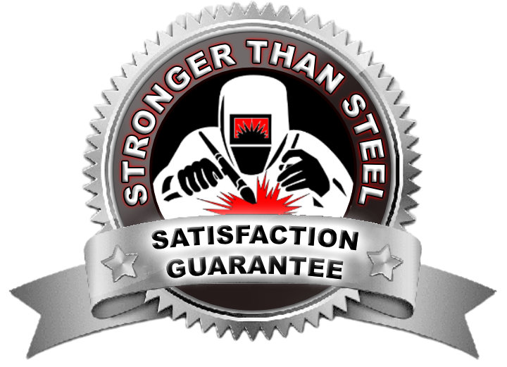 Stronger Than Steel — Satisfaction Guarantee badge