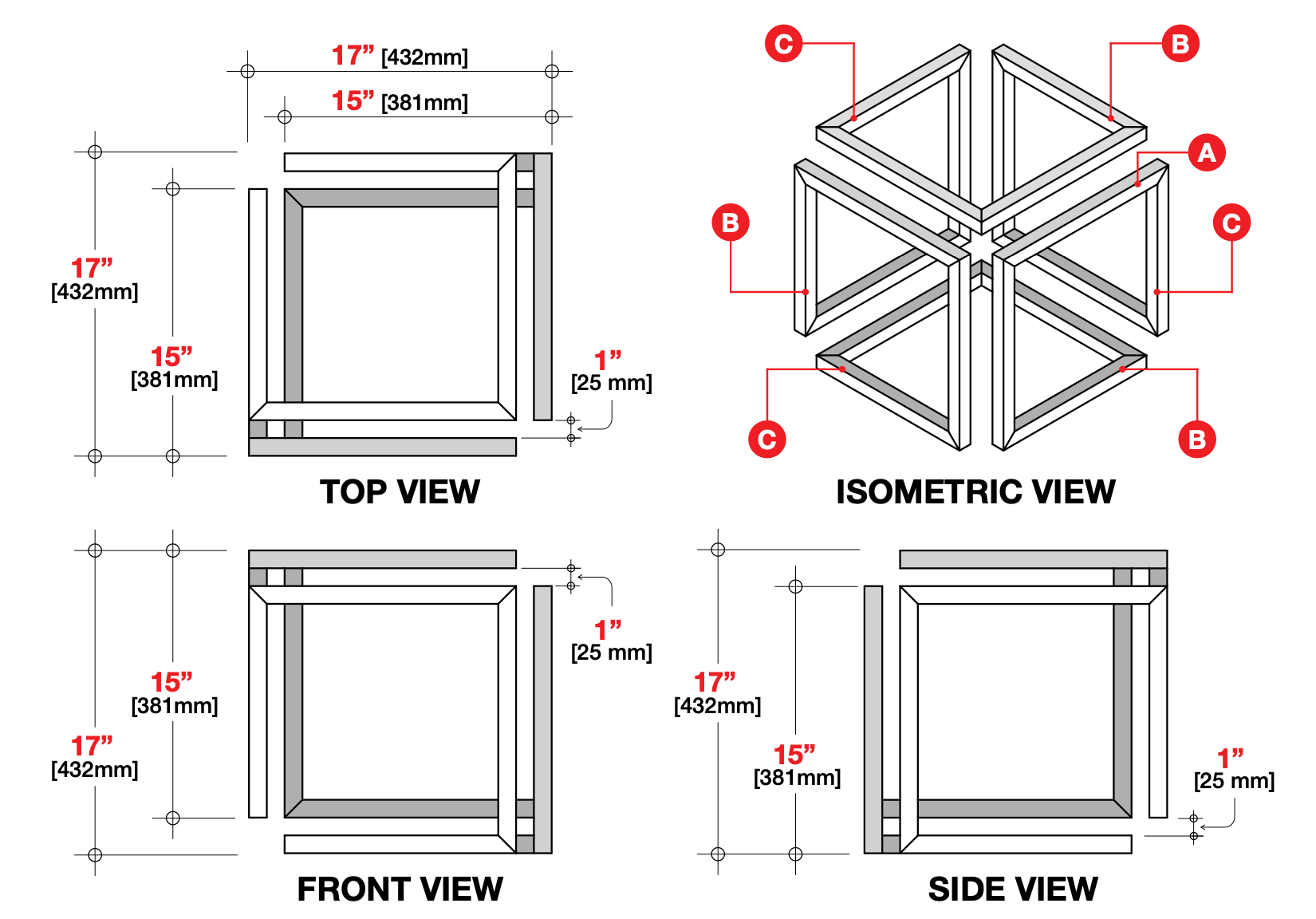 Infinity Cube Table blueprint