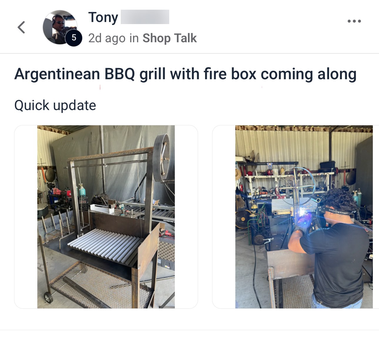 Student project – Argentinean BBQ grill