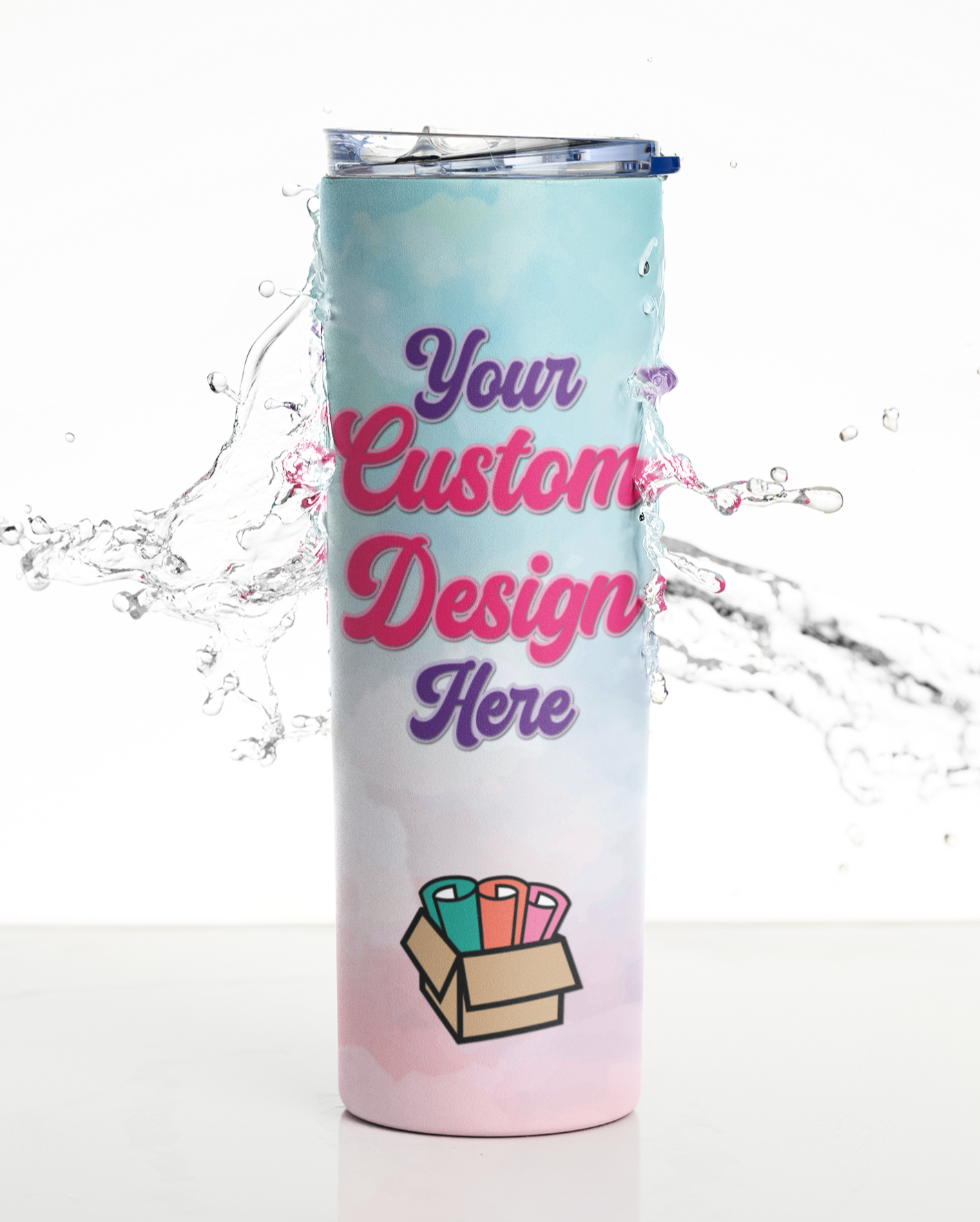 Custom sublimated 20 oz skinny tumbler