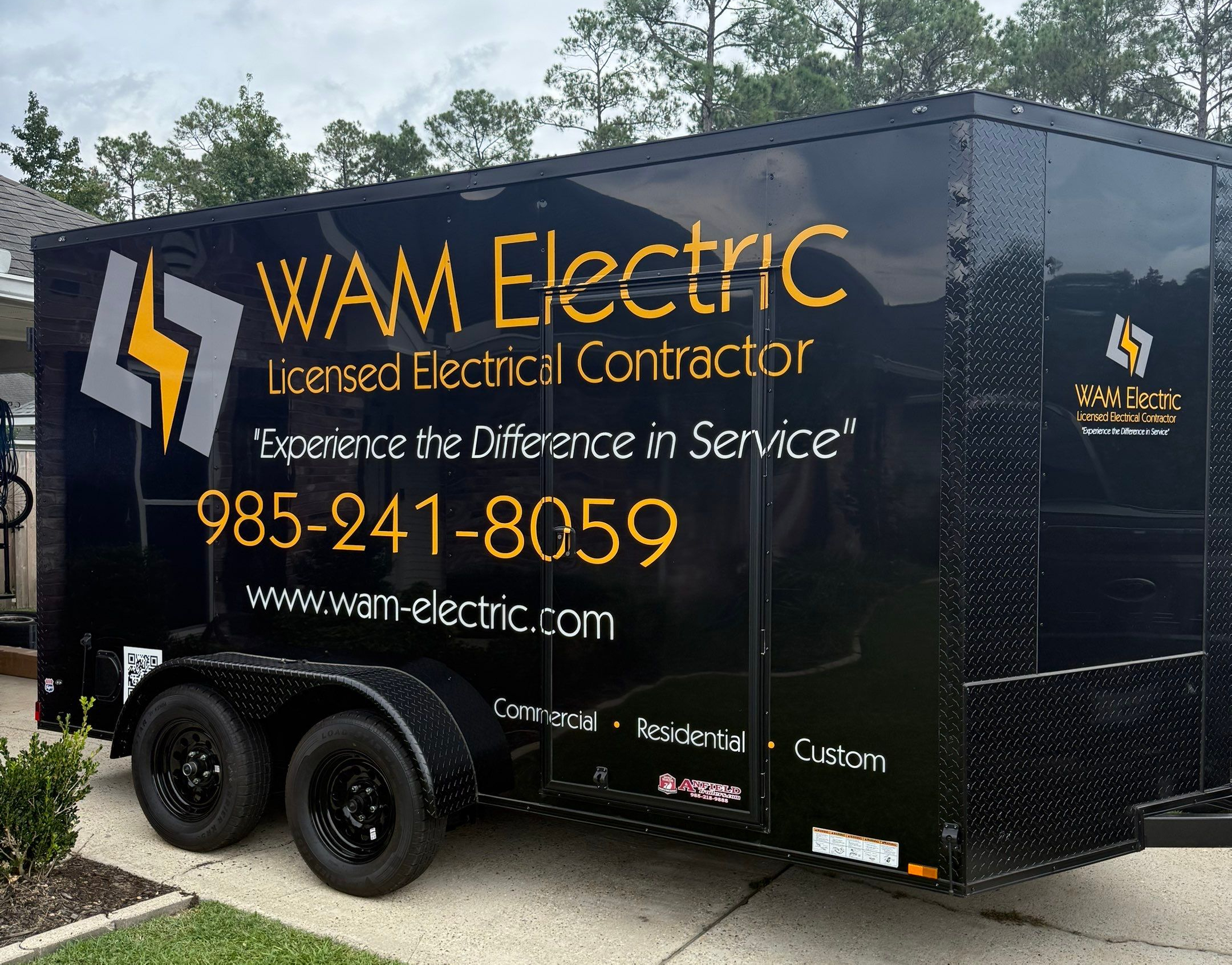 WAM Electric mobile service unit ready for generator installations in St. Tammany Parish.