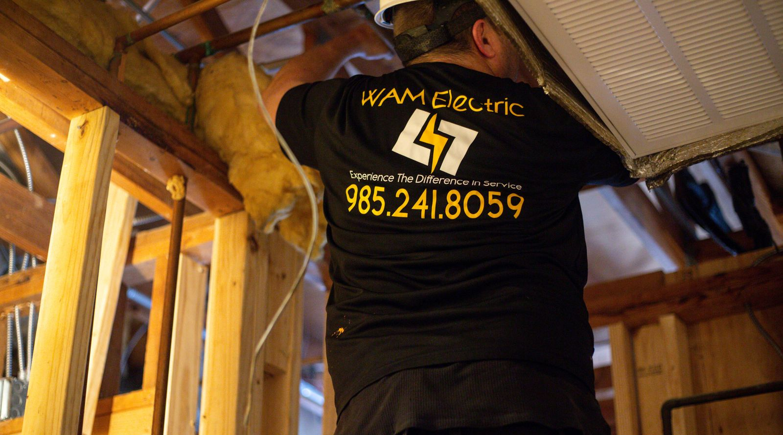 WAM Electric certified electrician performing professional residential wiring in St. Tammany Parish.