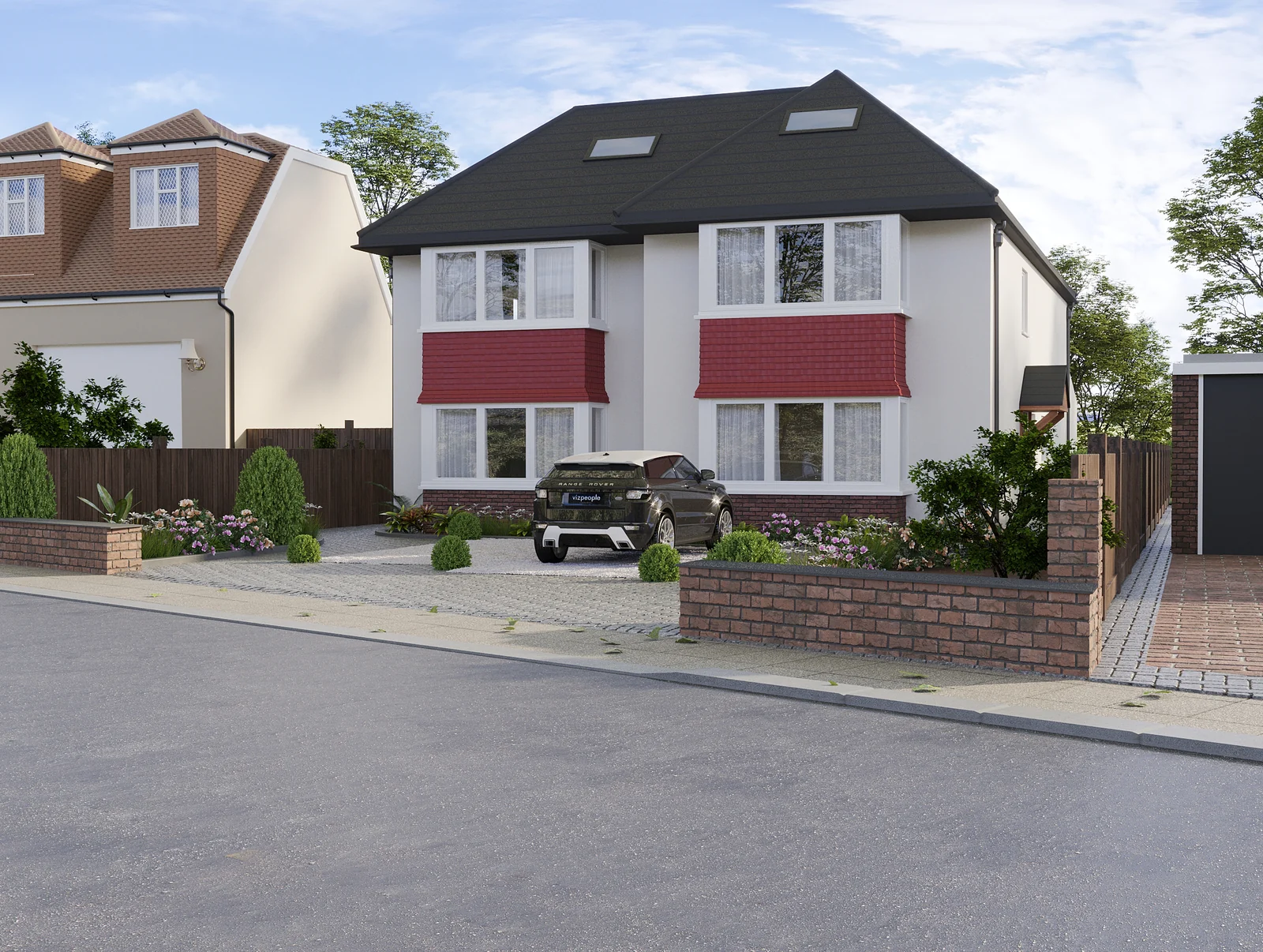 Front architectural visualisation of the New Malden residential development