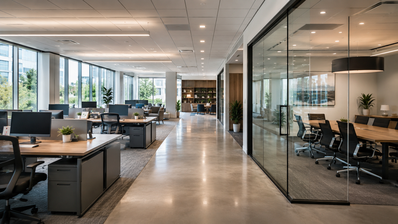 Professional multi-location business office supported by centralized IT, cybersecurity, cloud, and VoIP services