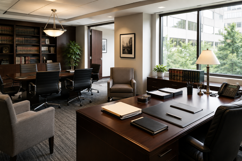 Law firm office supported by national IT support, cybersecurity, cloud, and business phone services