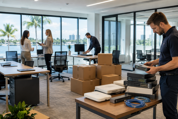 IT professional helping a Florida business set up technology for a second office location IT professional helping a Florida business set up technology for a second office location