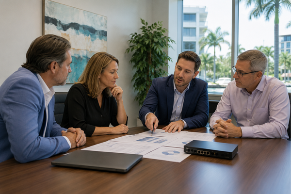 West Palm Beach business team choosing a managed IT provider for IT support and cybersecurity