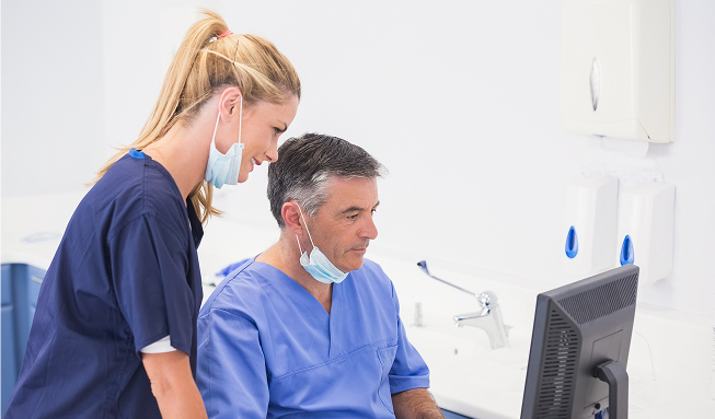 IT support specialist helping medical practices keep healthcare technology running securely