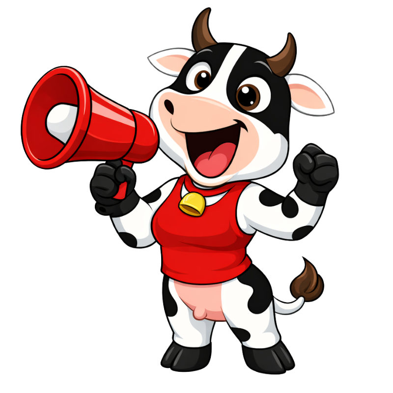 Patty Prime holding a bullhorn