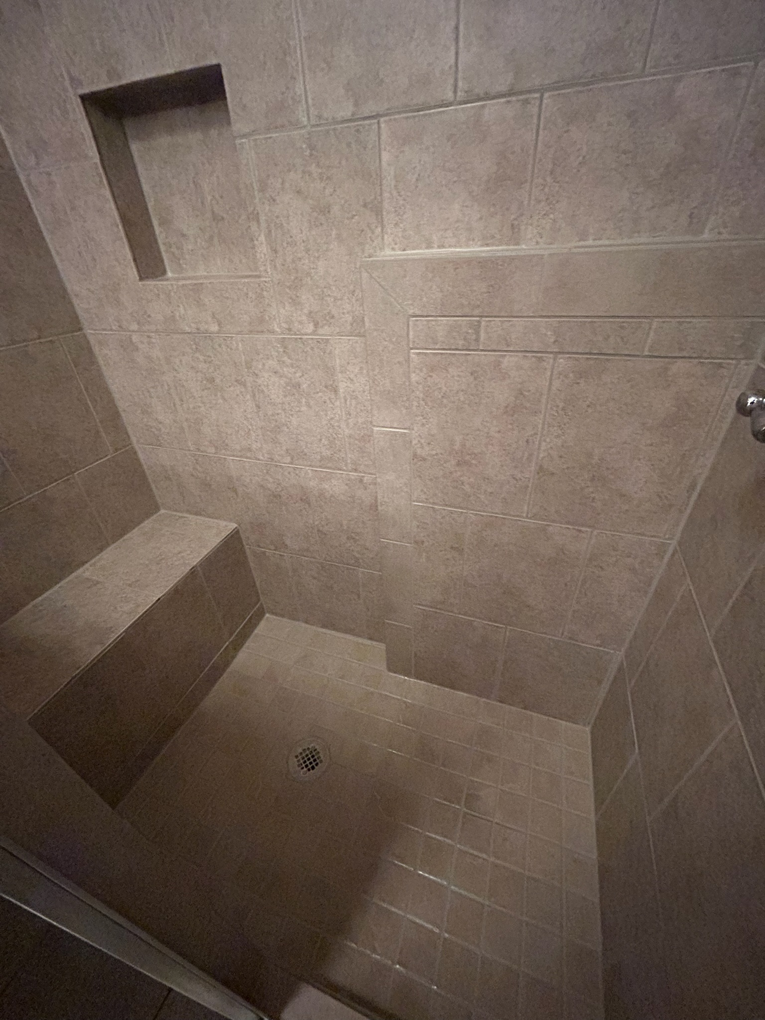 Same shower fully restored with bright clean surfaces