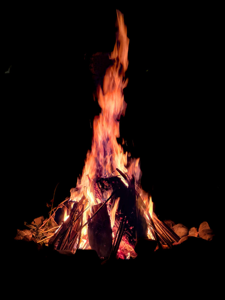 Fire burning