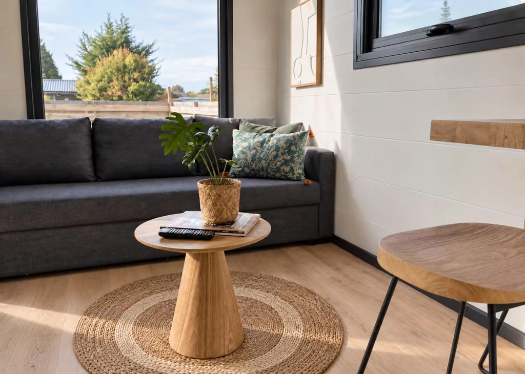 Tiny House Spa – Woonkamer