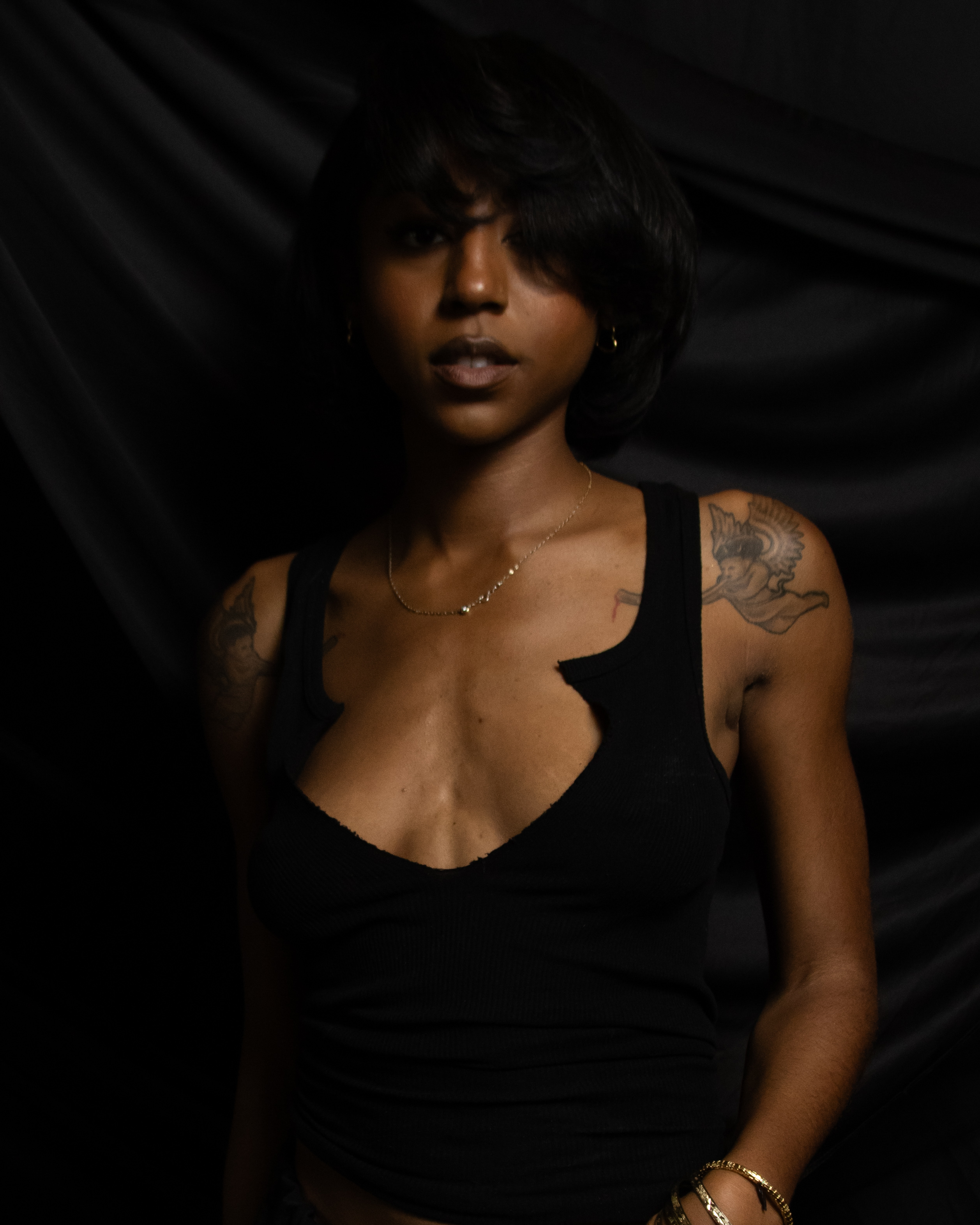 Editorial portrait pair, creative study
