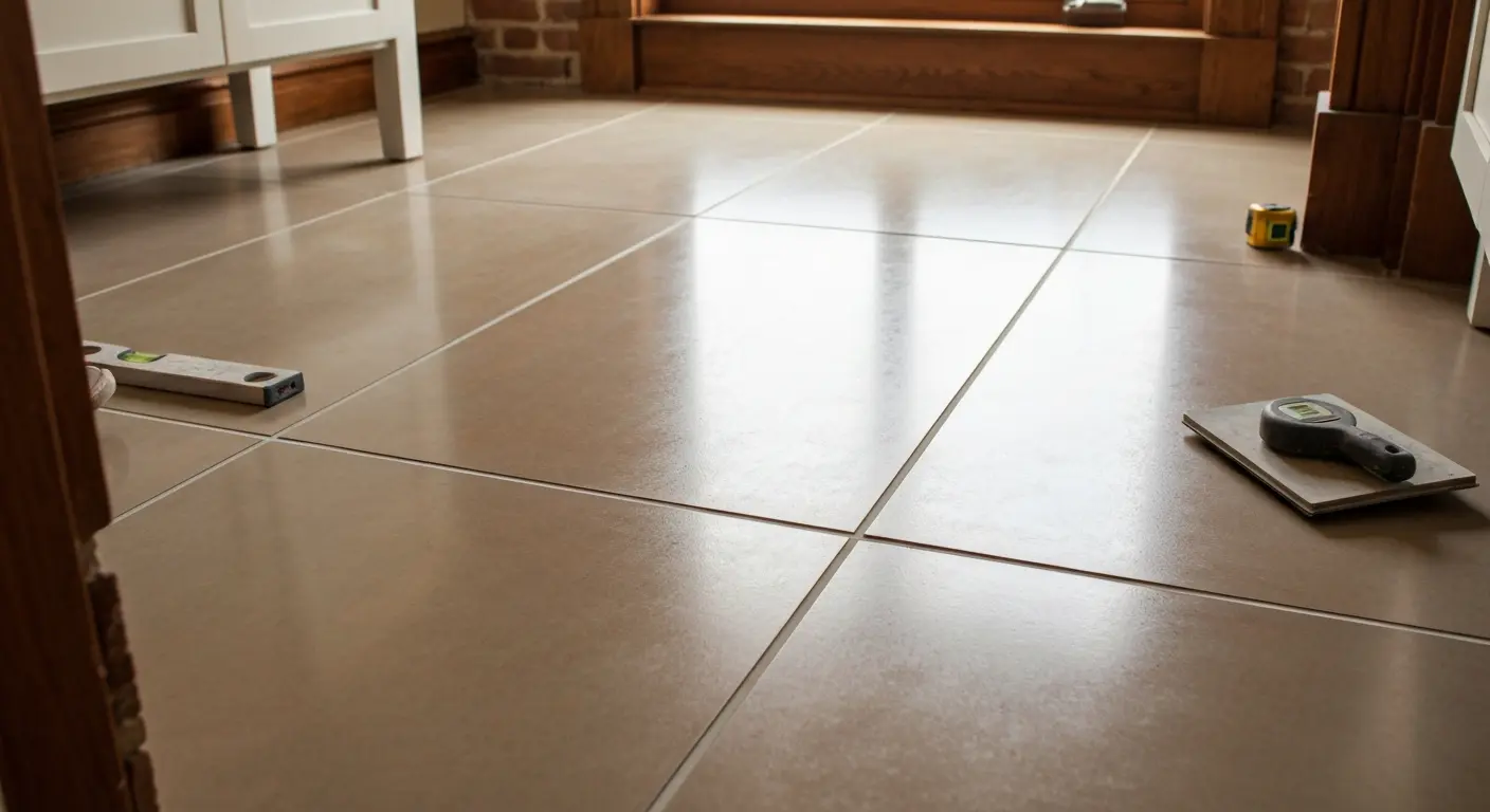 Bathroom tile flooring