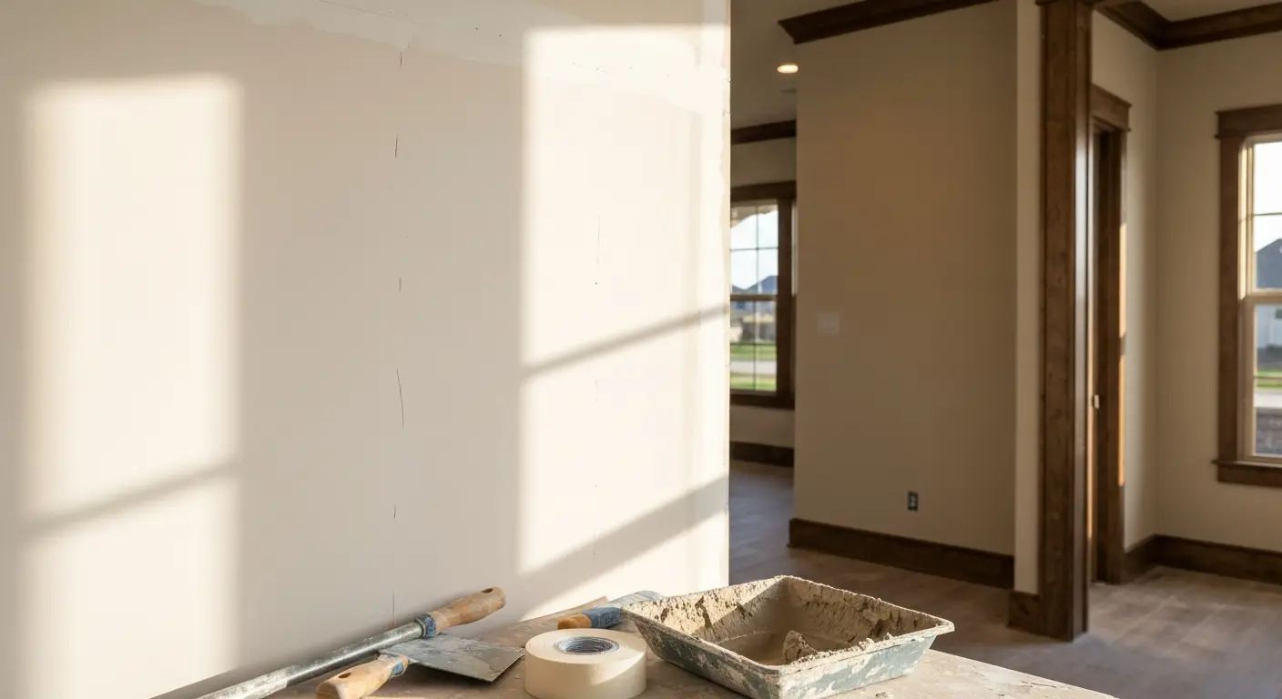 Drywall finishing and taping work