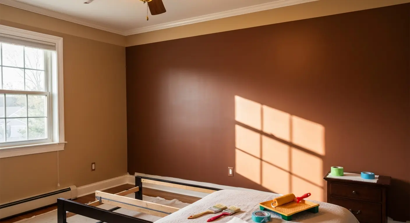 Bedroom and accent wall painting