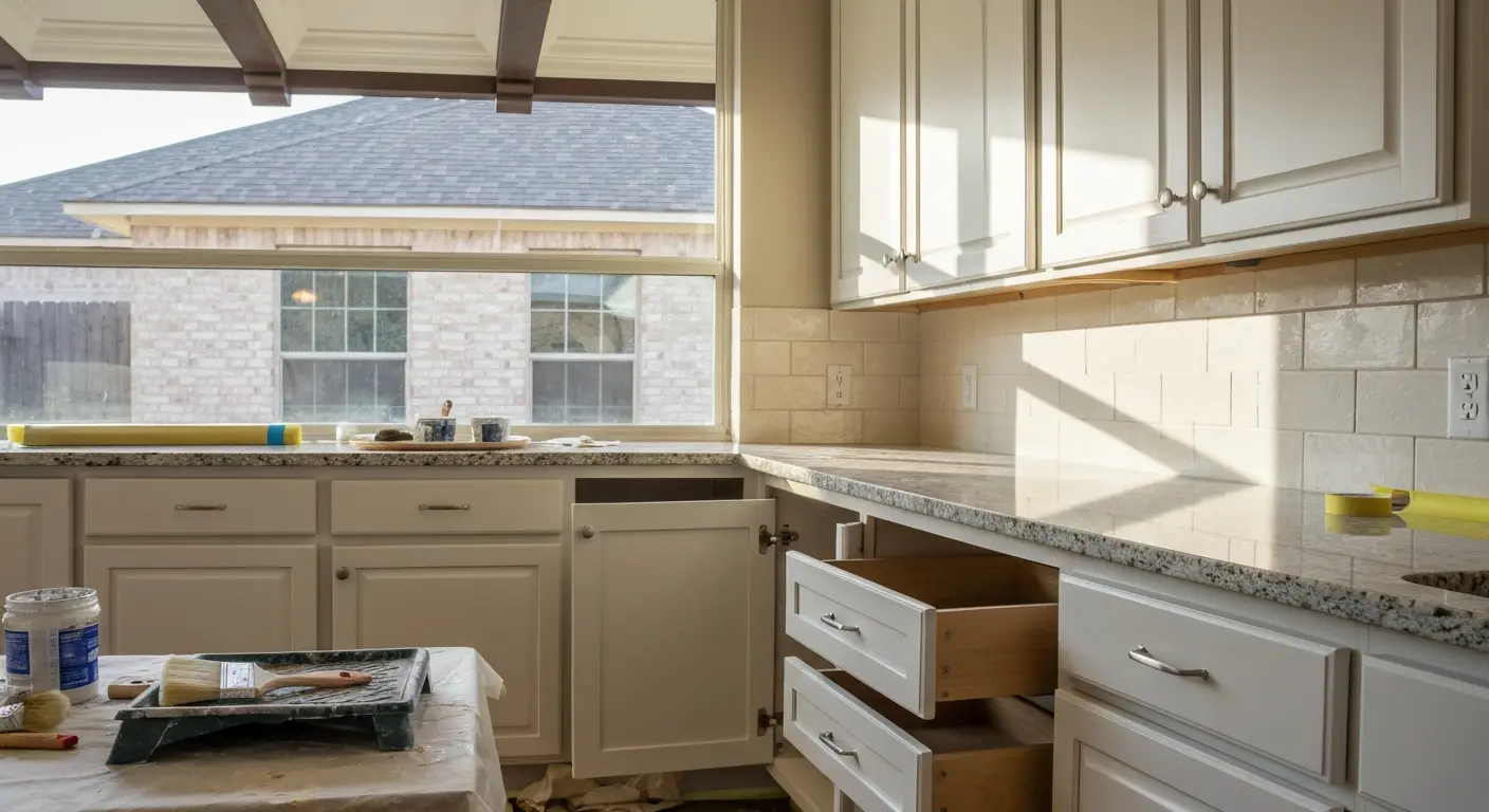 Kitchen cabinet painting in Dallas