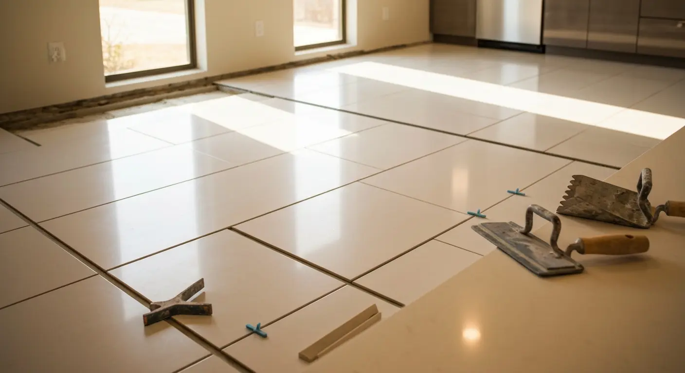 Kitchen tile installation