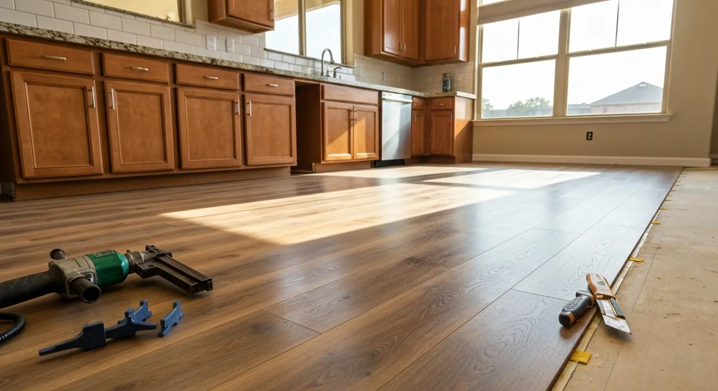 Luxury vinyl plank flooring