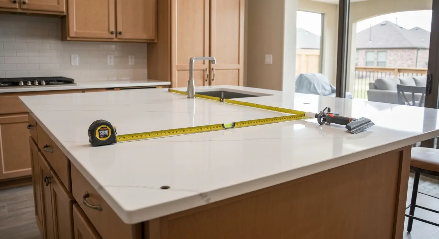 Kitchen countertop installation