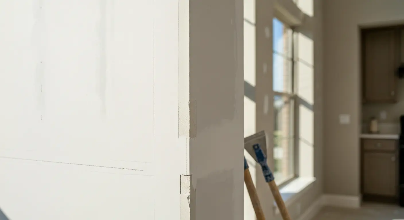 Drywall finishing in North Dallas home