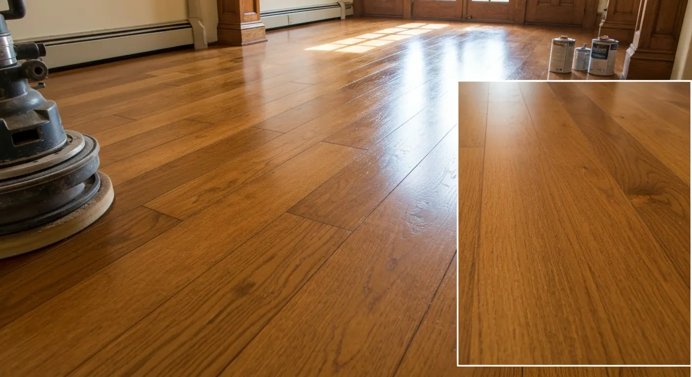 Engineered wood floor restoration