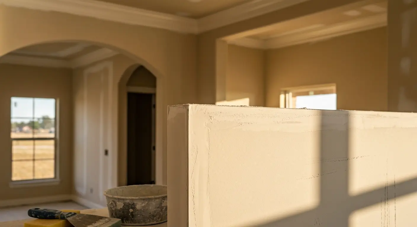 Finished and textured drywall