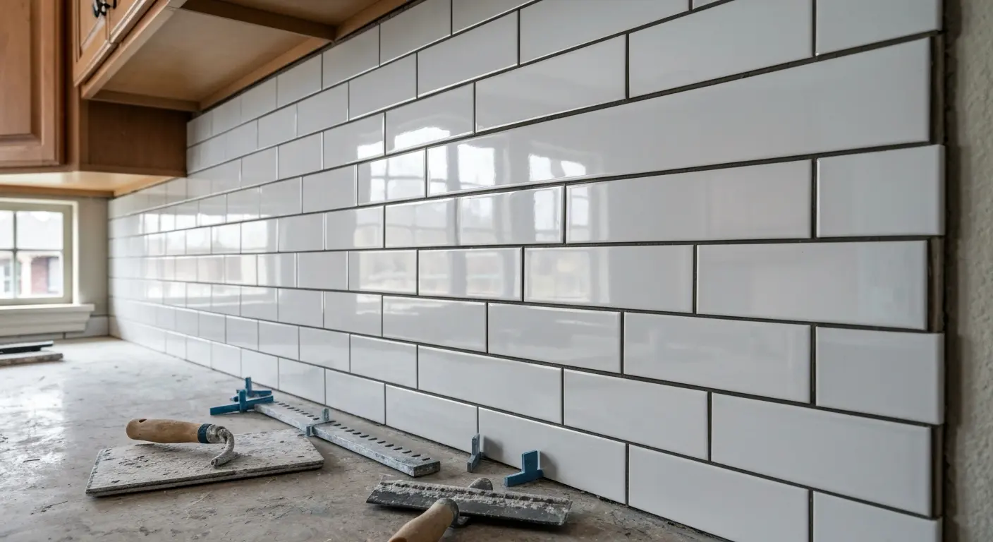Kitchen backsplash installation