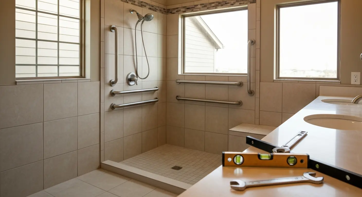 Accessible bathroom shower design