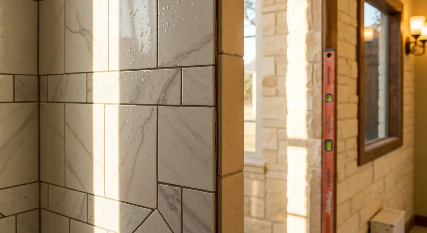 Tile shower installation