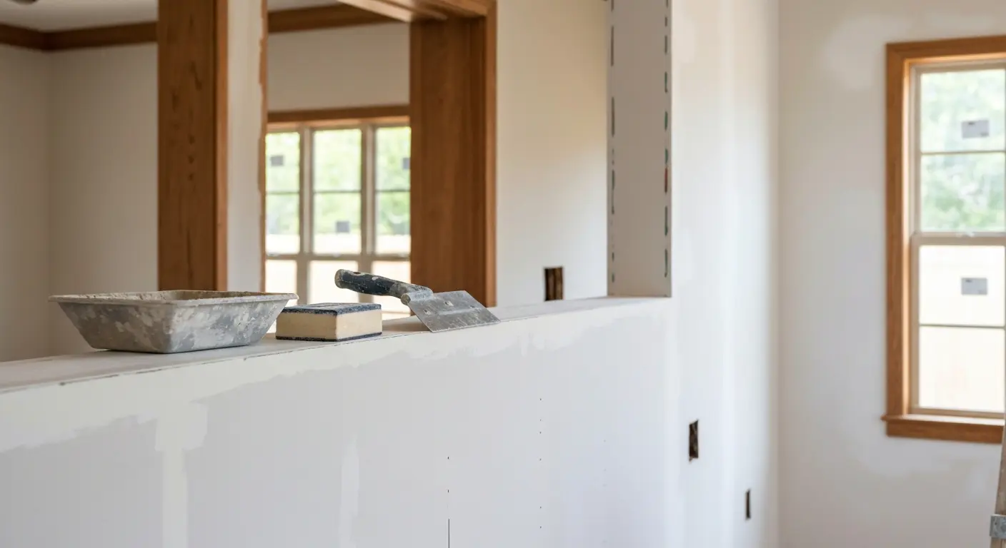 Drywall taping and finishing work