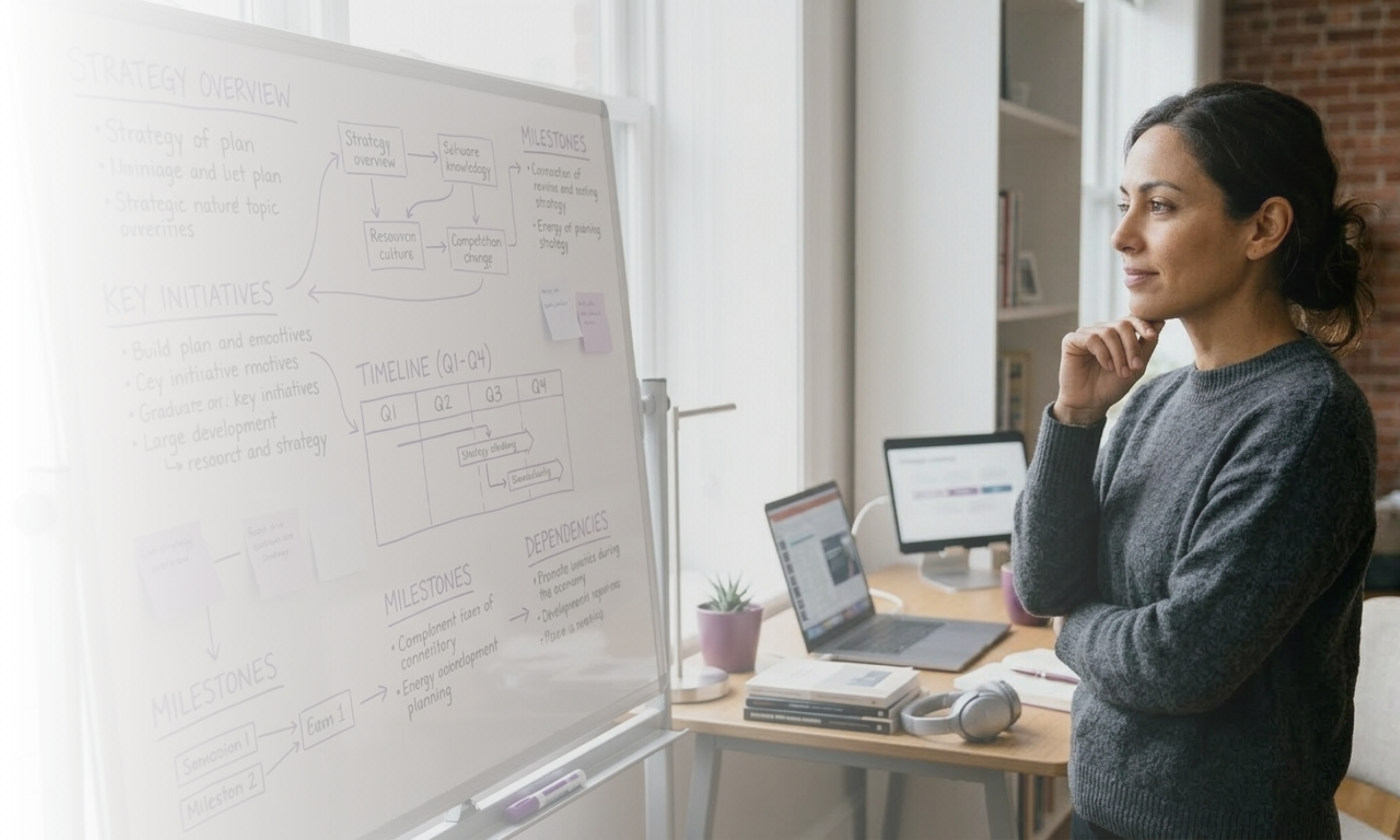 Business owner stepping back to review their operations, representing the clarity that comes from working with an online business manager