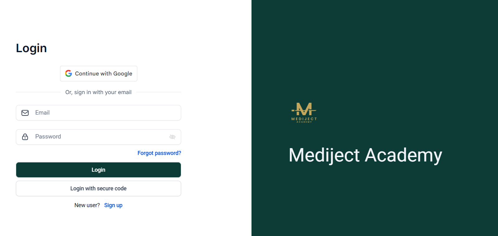 The Mediject Academy GoHighLevel client portal login