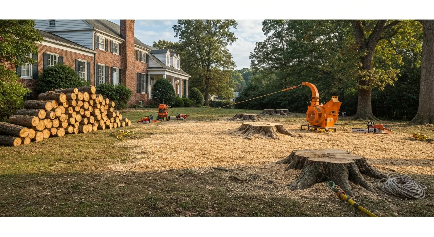 Tree removal work in Warrenton