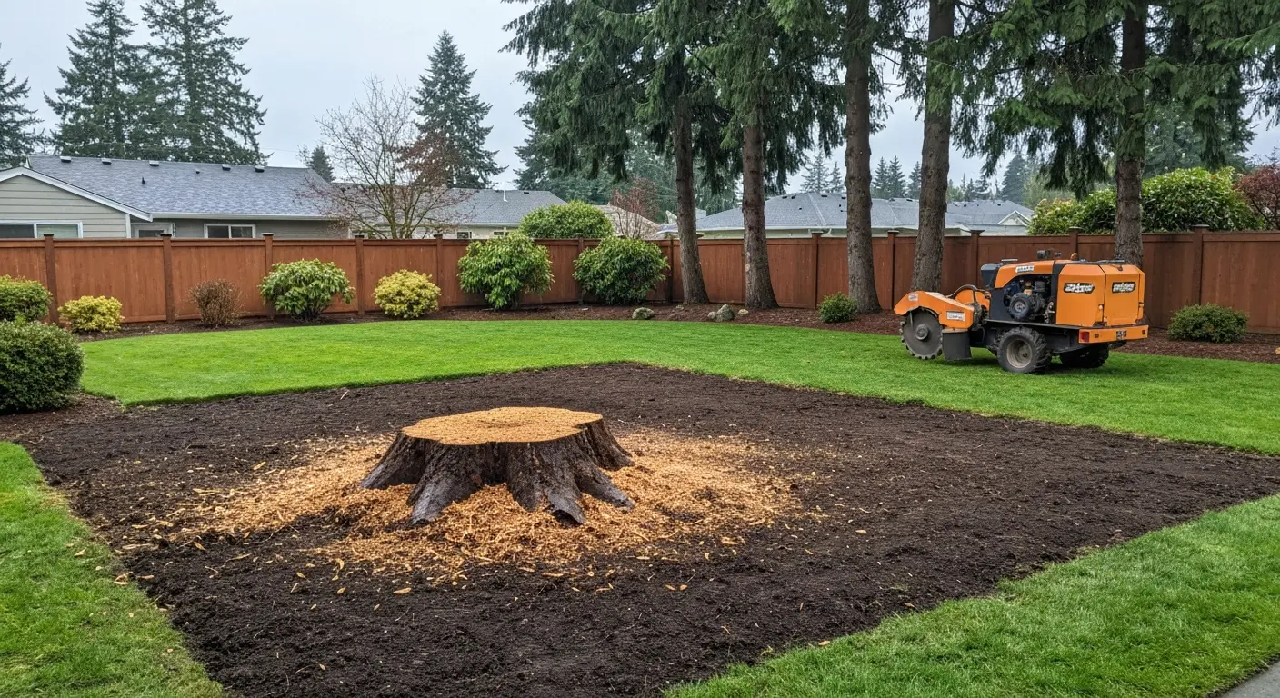 Stump grinding equipment