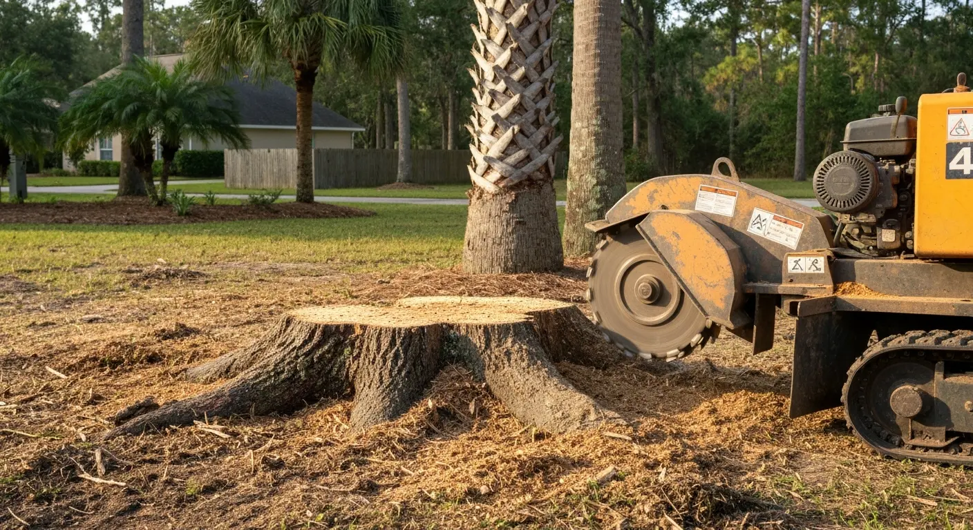 Stump grinding service