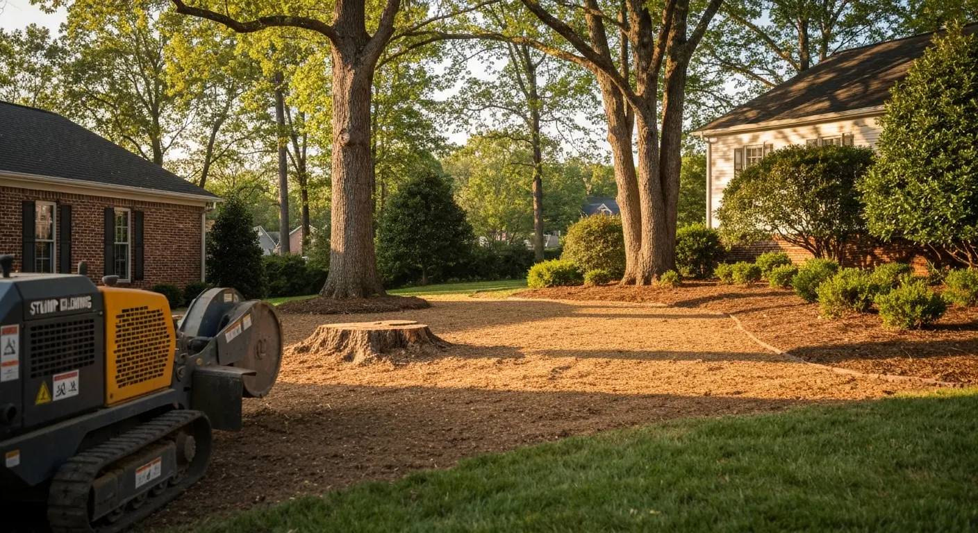 Stump grinding service