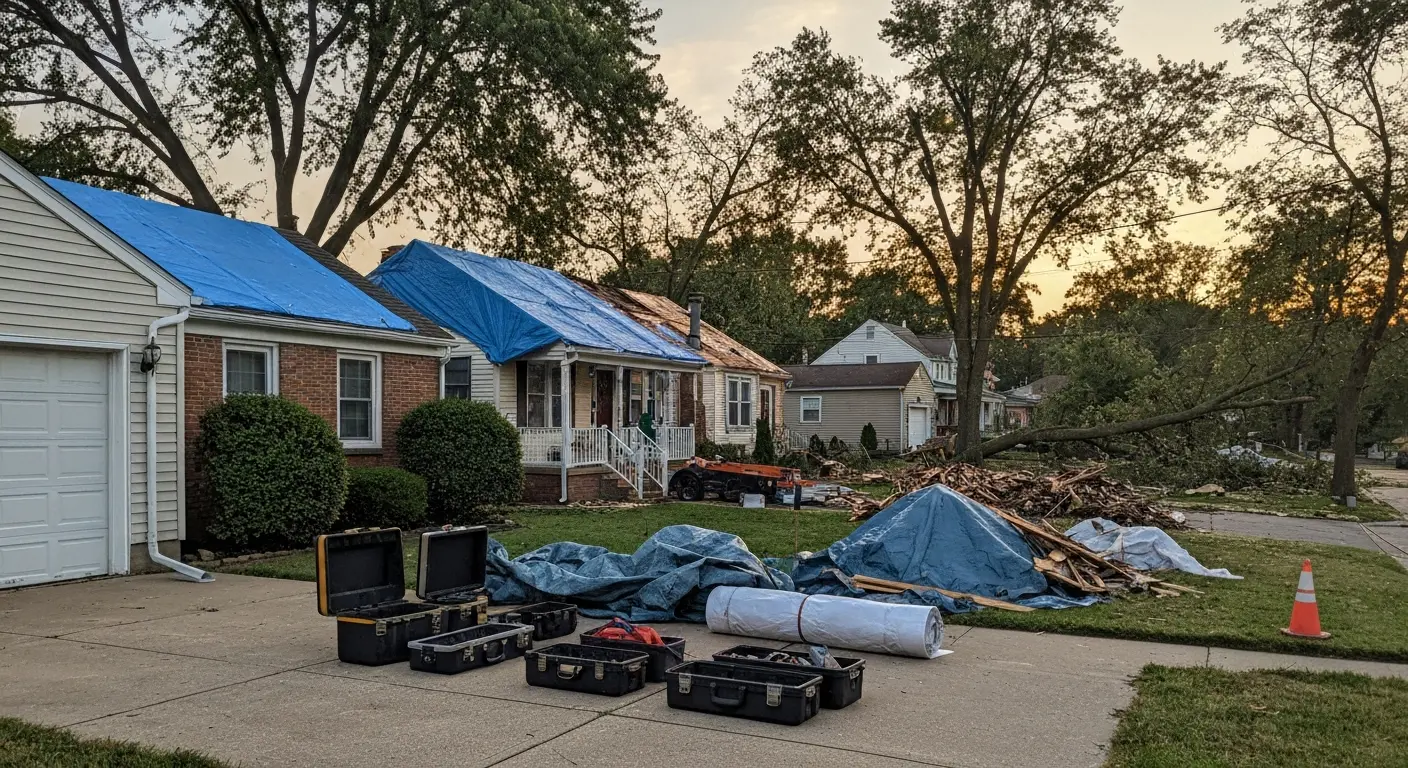 Storm damage cleanup