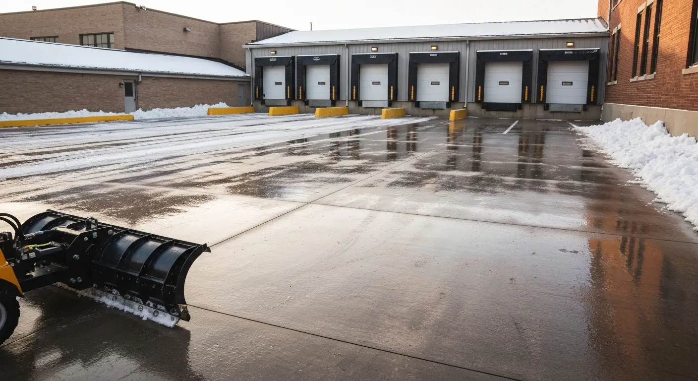 Loading dock snow removal service