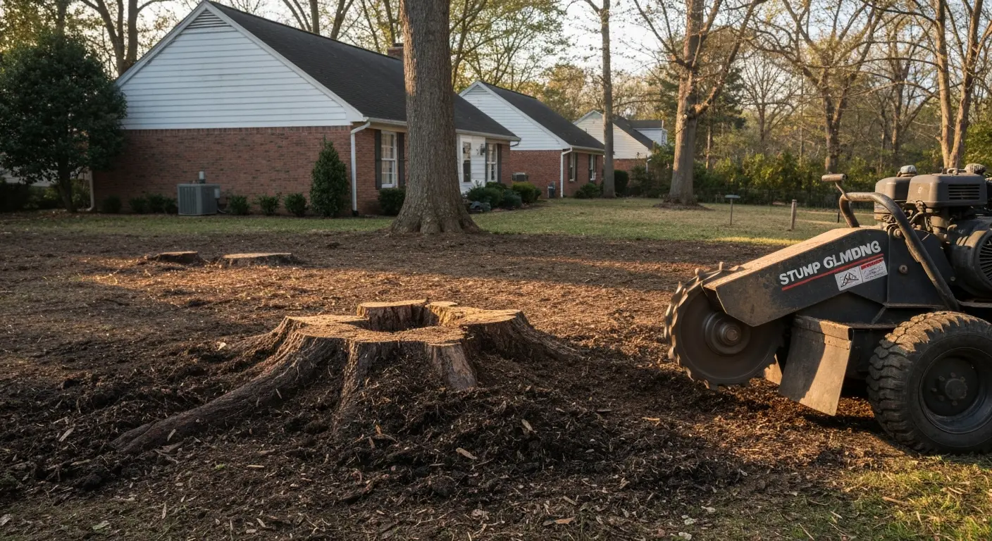 Stump grinding service