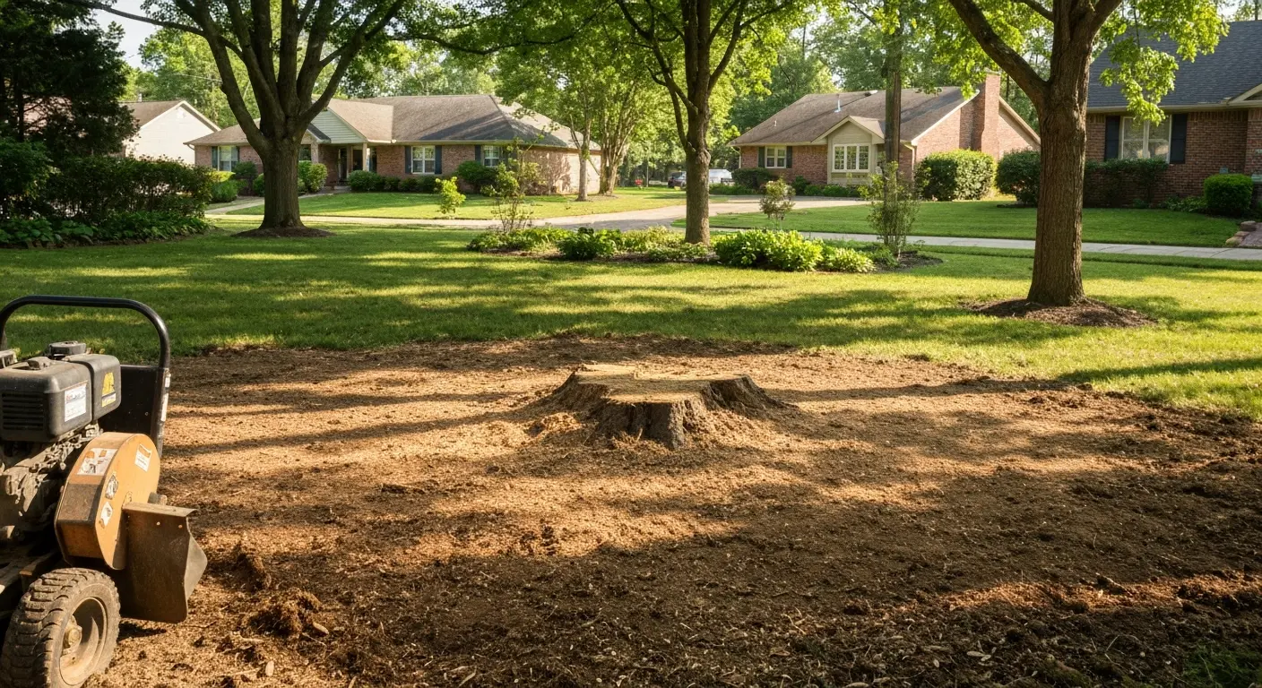 Stump grinding and removal