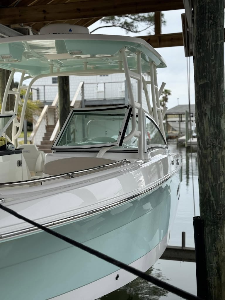 Professional mobile boat detailing in Hampton Roads with premium polishing and ceramic coating