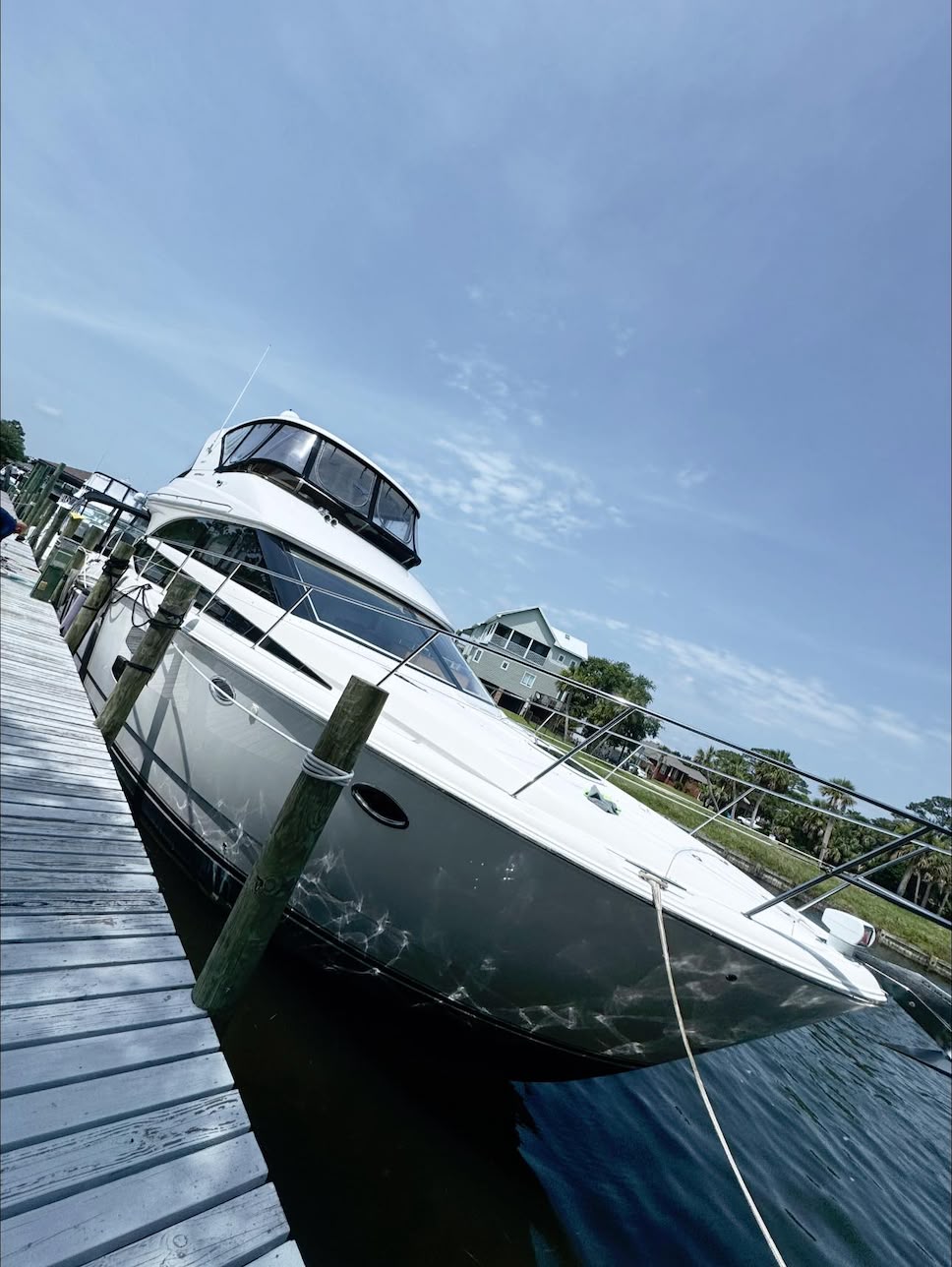 Professional mobile boat detailing in Hampton Roads with premium polishing and ceramic coating